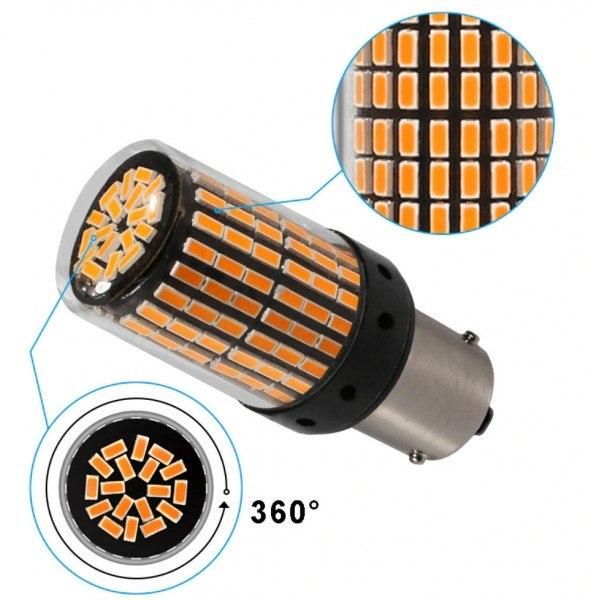 диодни крушки (led крушки) 12v,1156 p21yw, bau15s оранжева ...