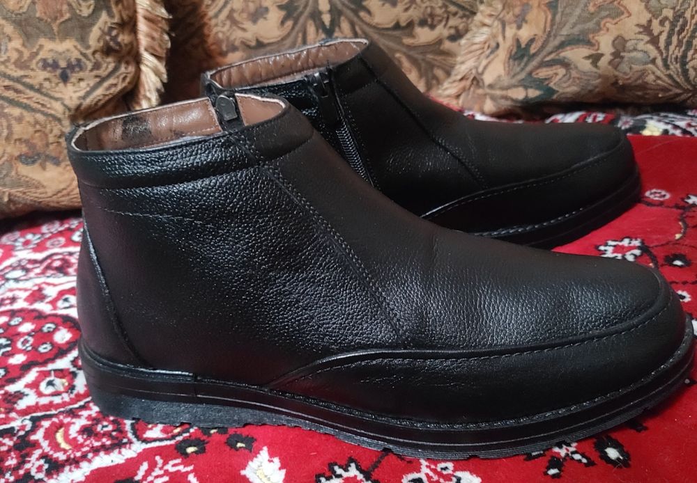 Сапоги мужские полусапожки новые кожа размер 43