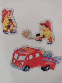 Magneți frigider pompieri, mașini pompieri