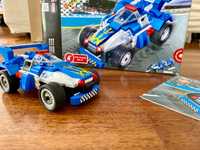 BanBao - Mașină de curse F1 cu pull-back (arc), albastru, 125 de piese