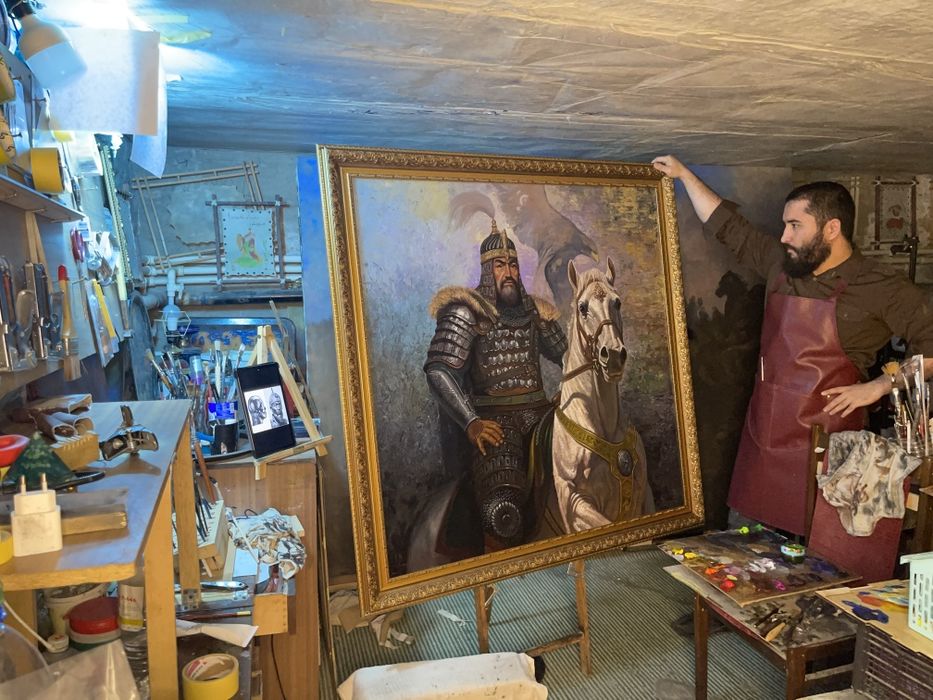 Amir Temur   /    Амир Темур,  картина, кортина