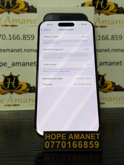 Hope Amanet P10/Iphone 16 Pro 128 GB /Baterie 94%