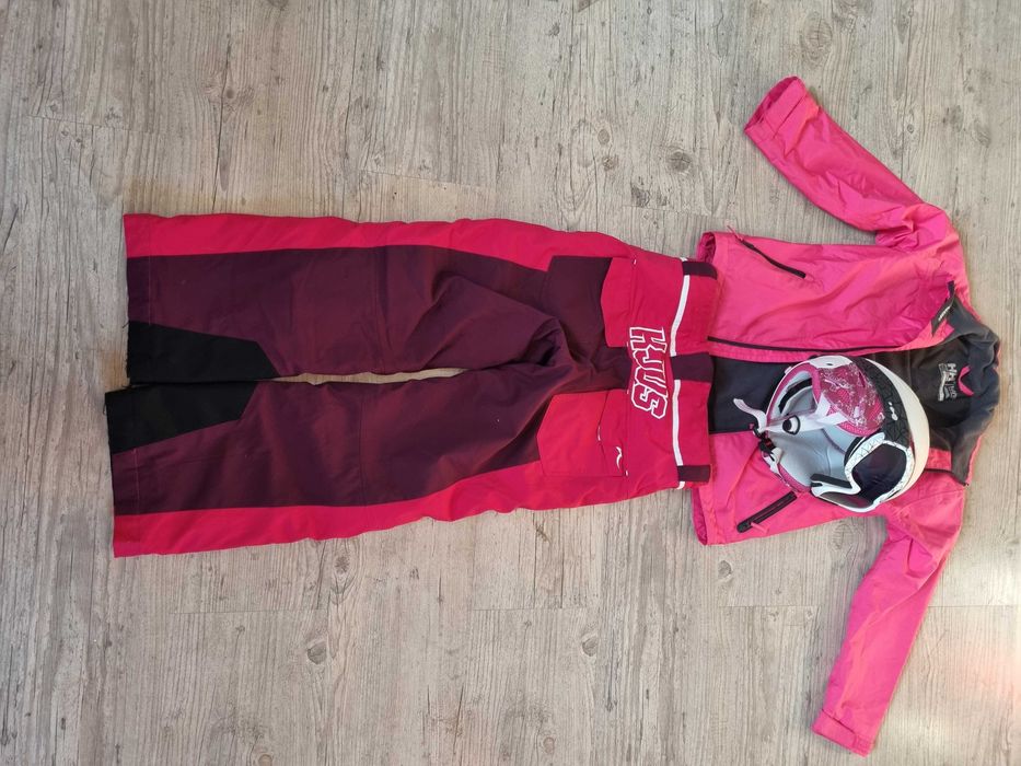 Costum Ski -  Pantaloni ,Geaca, Casca si ochelari ski - Copii 9-10 ani