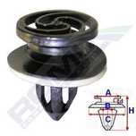 Clema, clips fixare Audi A3 (8p) 05.2003-04.2008/04.2008-10.2012, A4 (B6) 11.2000-11.2004, A4 (B7) 11.2004-03.2008; Seat Exeo (3r) 10.2008-; tapiterie; set 10 buc, 8E0868243