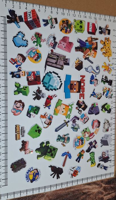 Stickere cu Minecraft 61 buc