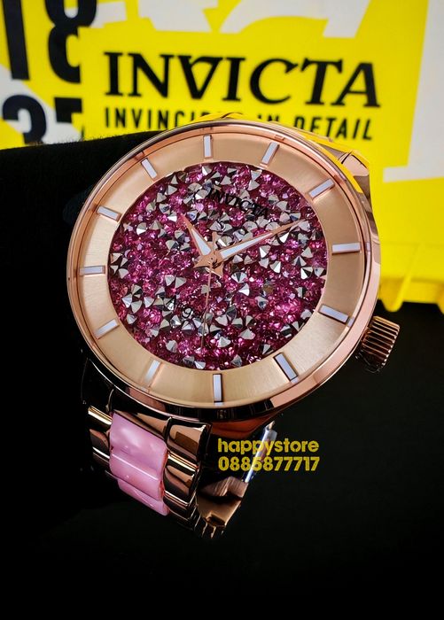 INVICTA Diamond Pink 40 mm, Инвикта нов ръчен дамски часовник
