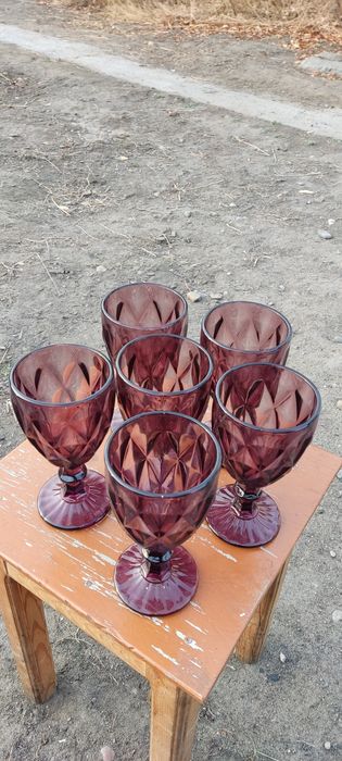 Бокалы фужеры для сока и вина