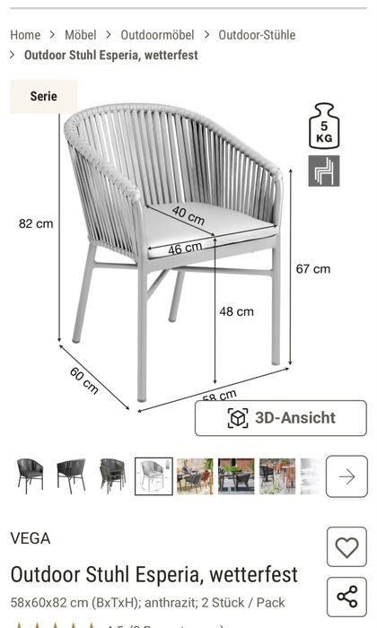 Scaune terasa/ scaune gradina REDUCERE 20%