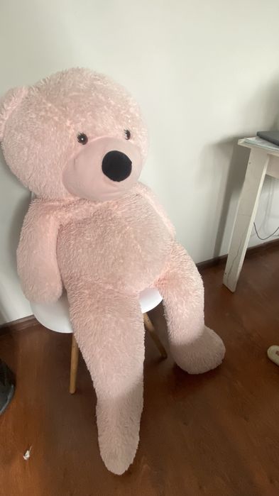 Розовый мишка высота 120