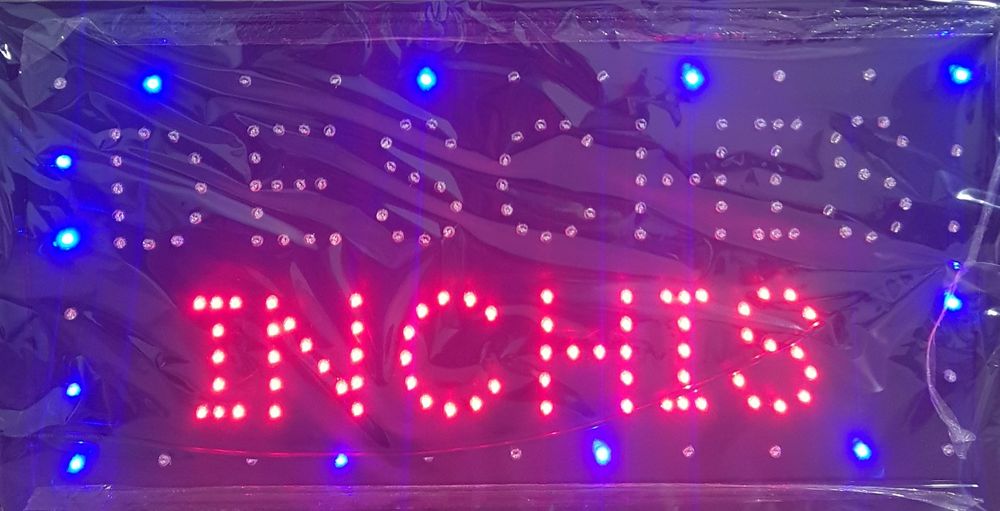 Reclama panou luminos led CAFE BAR INCHIS DESCHIS NOU