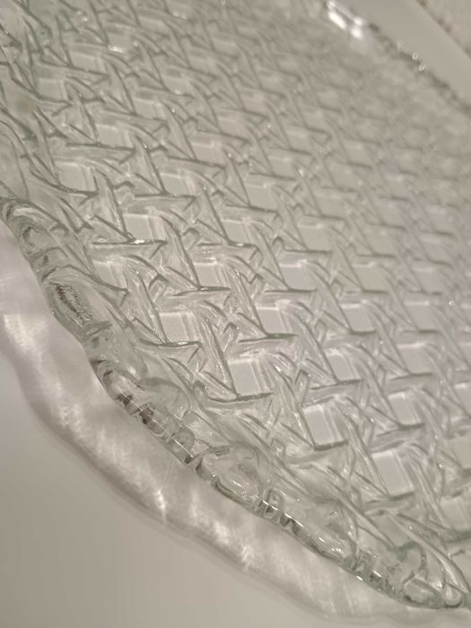 Ретро стъклена поднос