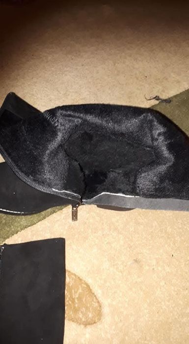 Женские замшевые сапоги