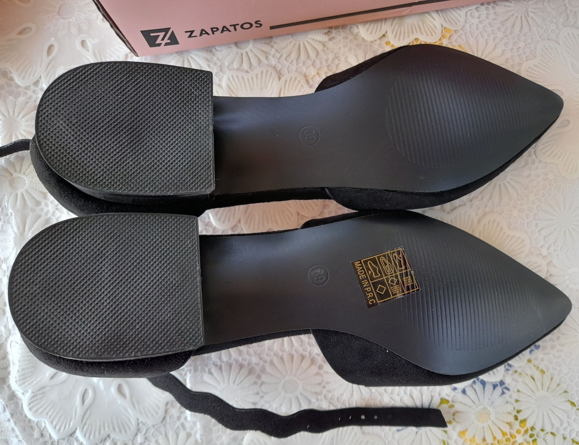 Zapatos pantofi dama negri 39EU