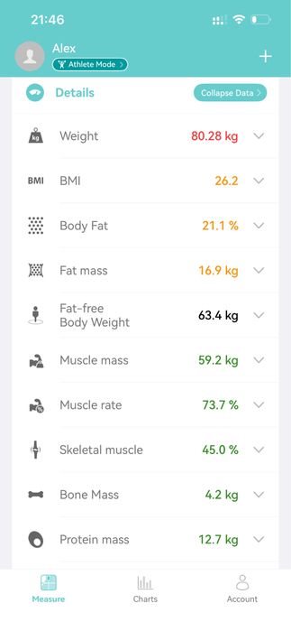 Cântar inteligent pentru verificare compoziția corporală