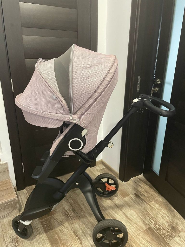 Vând carut 2in 1 Stokke V6 brushed lila