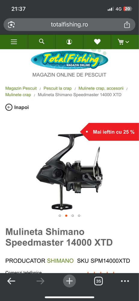 Mulineta Shimano SpeedMaster 14000 XTD