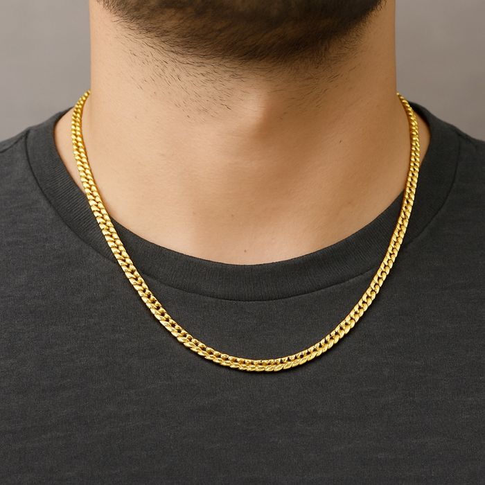 Brățară și colier unisex – argint 925 aurit 18k, set cadou elegant