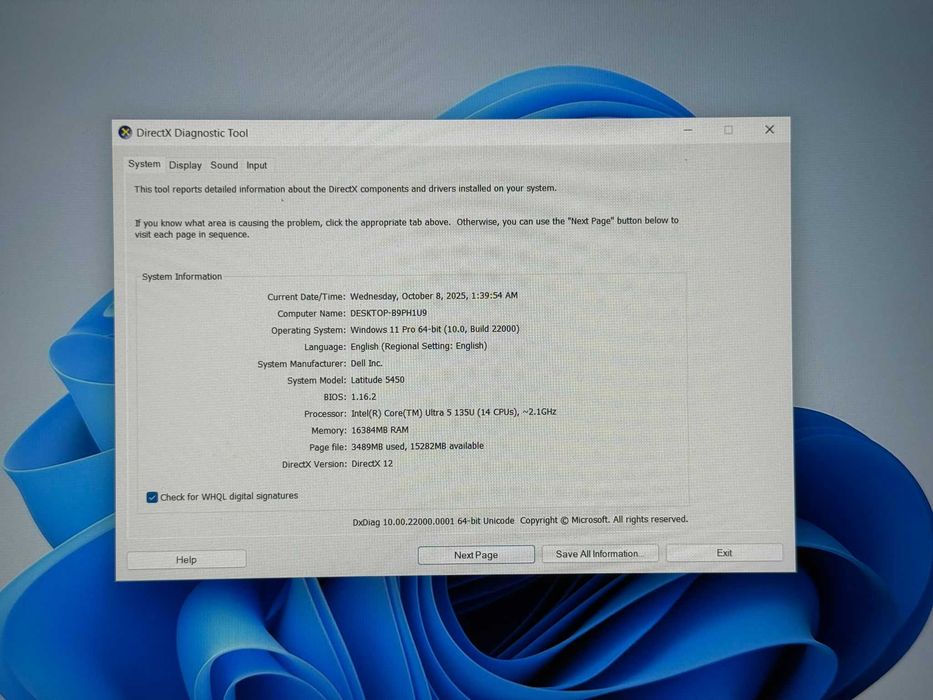 Hope Amanet P10/DELL LATITUDE 5450 ULTRA 5