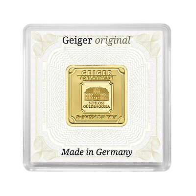 Moneda lingou aur 24K + certificat, Geiger Germania 5 grame