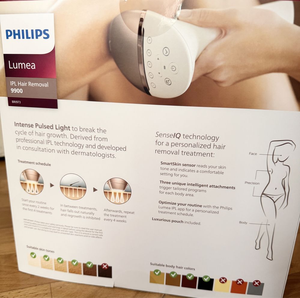 По договаряне-ЧИСТО НОВ Philips Lumea IPL Hair Removal 9900 BRI973/00