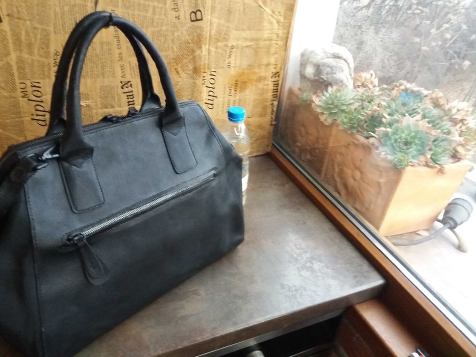 дамска черна чанта/Kennel & Schmenger кожена-естествена кожа