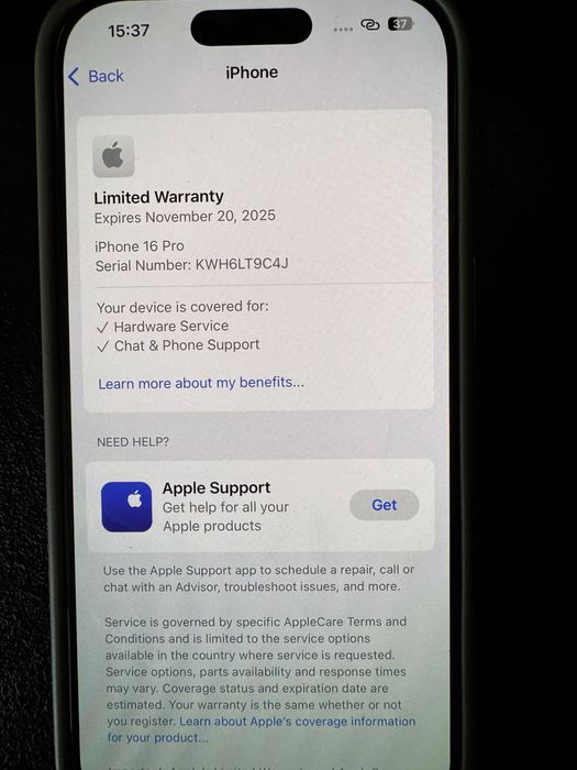 iPhone 16 pro 256 GB БУКВАЛНО НОВ ! 31 цикъла заряд на батерията