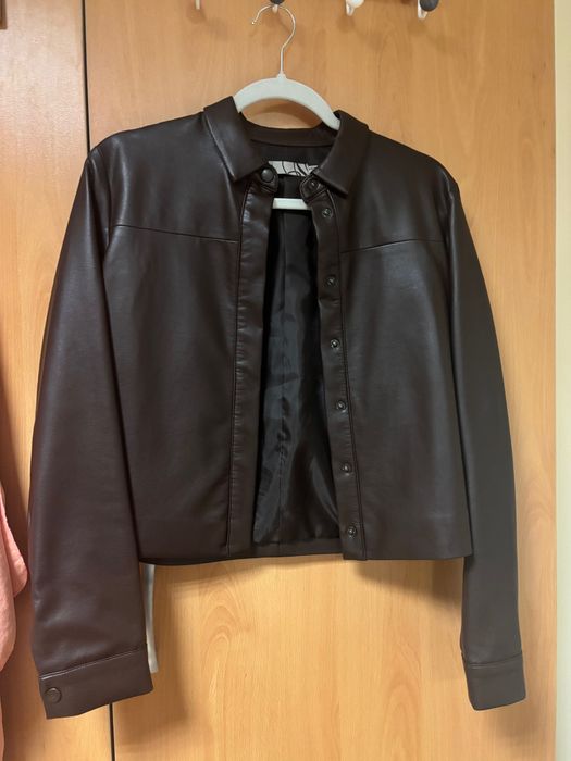 Дамско яке Vero Moda / Кожено кафяво яке