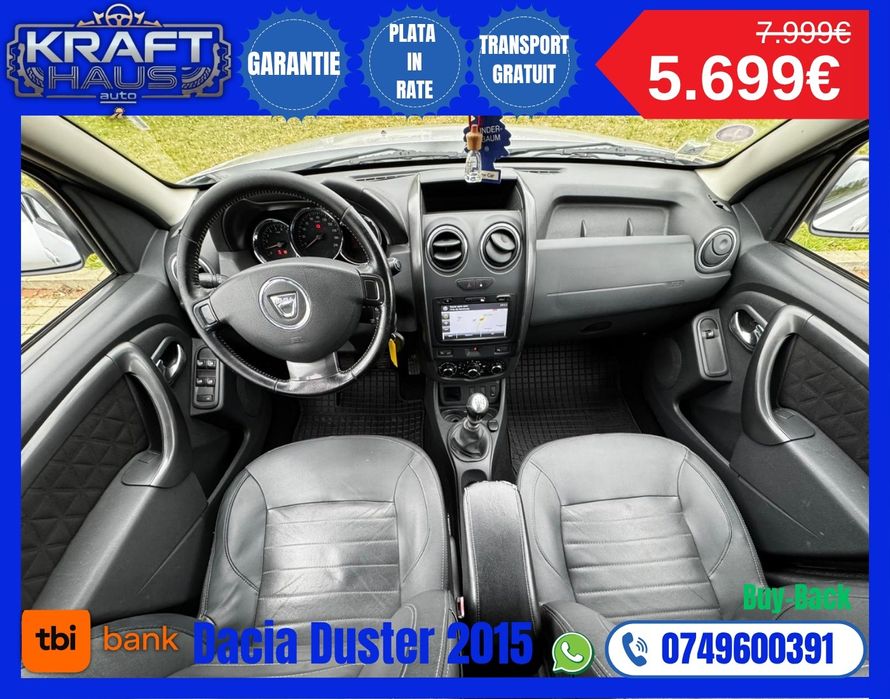 Dacia Duster 2015 full options 1.2Tce sau rate TBI