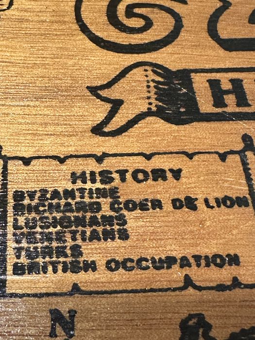 Joc de table vechi Cyprus Historical Map