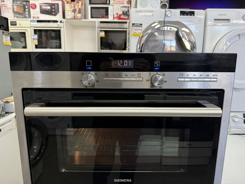 Комбинирана вградена микровълнова фурна Siemens