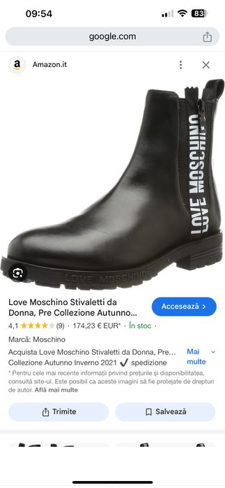 Ghete Moschino, din piele