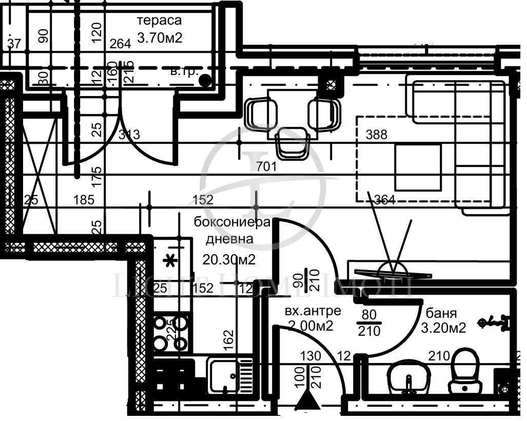 Продава се Едностаен апартамент в Пловдив, Христо Смирненски - 40 кв.м за 1245 €/кв.м - Снимка #5