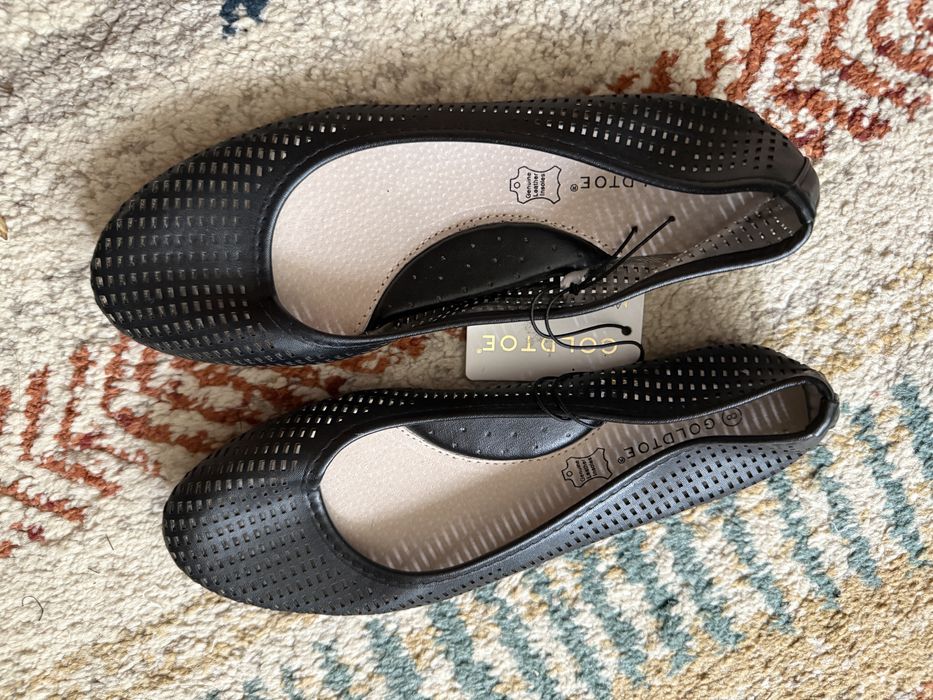 Balerini negri Goldtoe noi cu eticheta masura 38