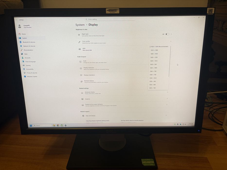 Monitor LCD IPS Dell 24 inch full hd , HDMI / DisplayPort