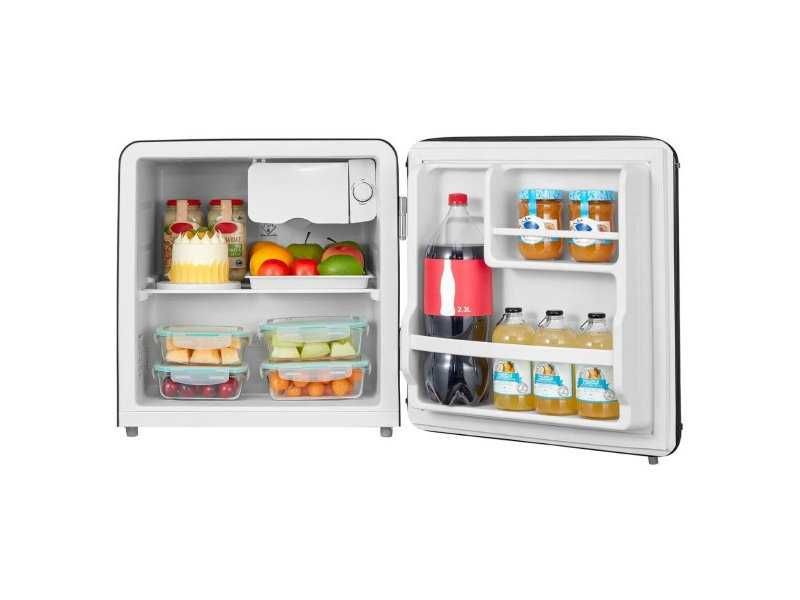 Ретро Мини Хладилник Comfee RCD50BL2EURT(E), 47L, Черен