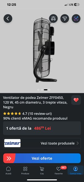 Ventilator de podea ZELMER