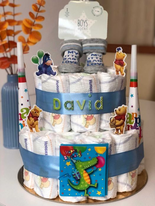 Tort scutece copii, cadou bebe, cadou mamici, botez, cadou parinti