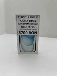 iPhonet 15, 128GB, 5G, Blue Baterie 100%