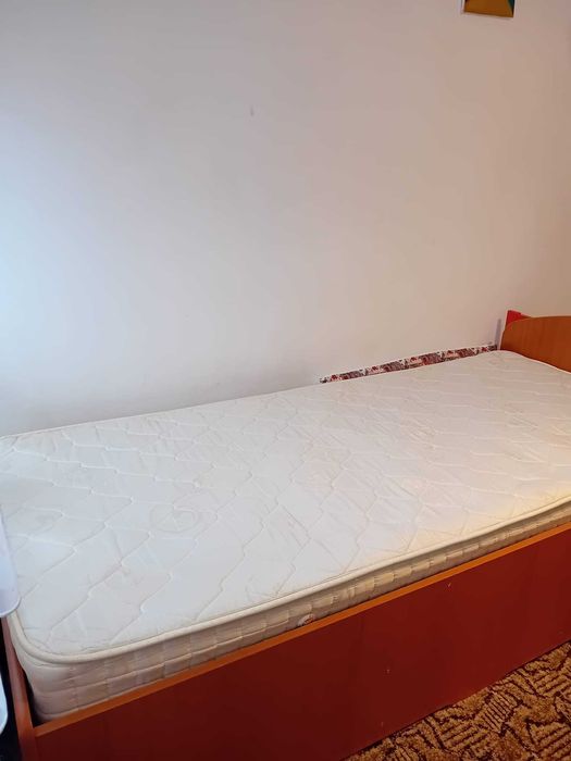 Pat pentru o persoană 205x95 + SALTEA CONFORTABILĂ 200x90