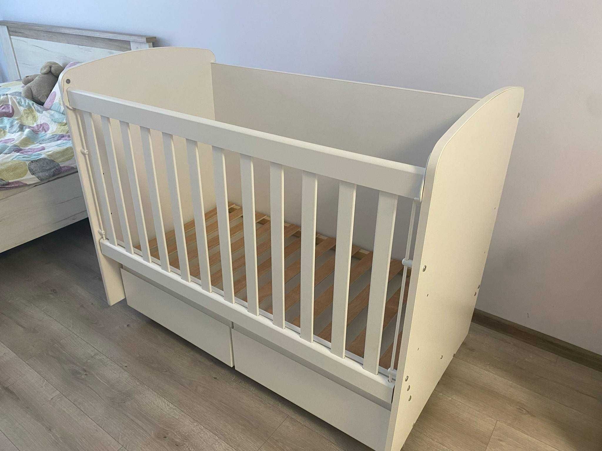 Детско креватче в бяло за матрак 60x120см