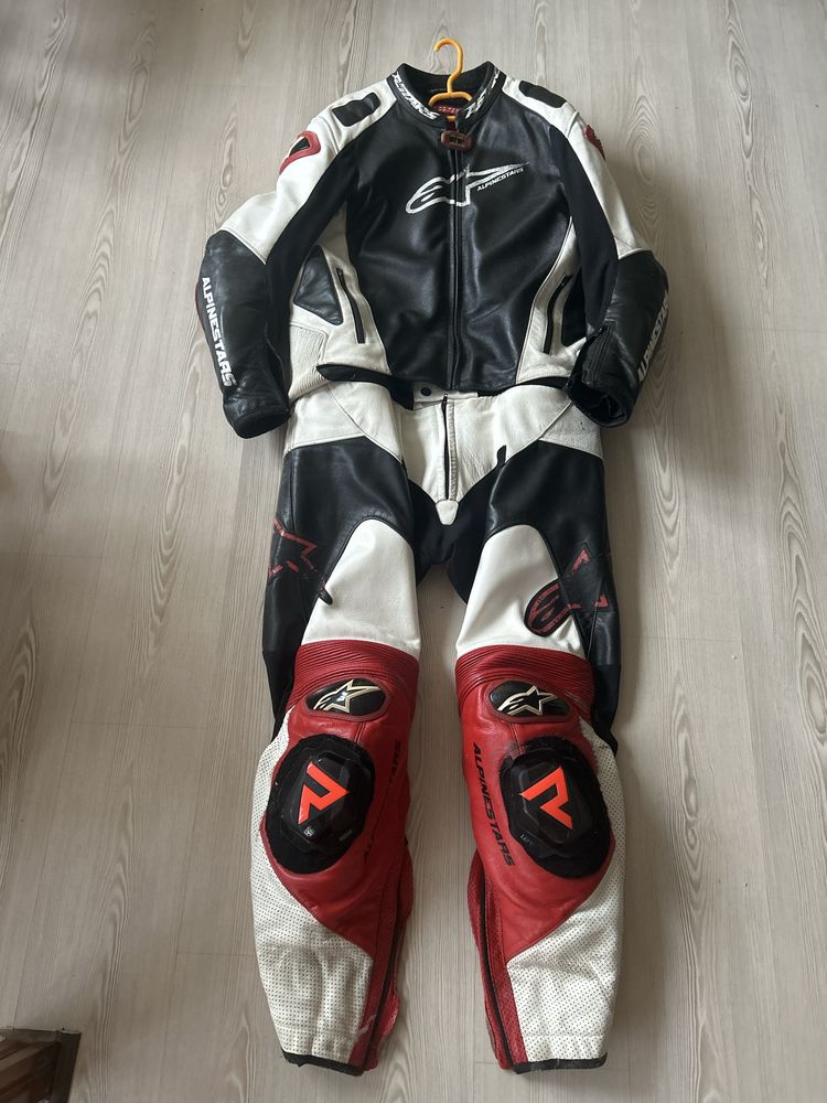 Vand combinezon din 2 piese Alpinestars 56 piele cocoasa