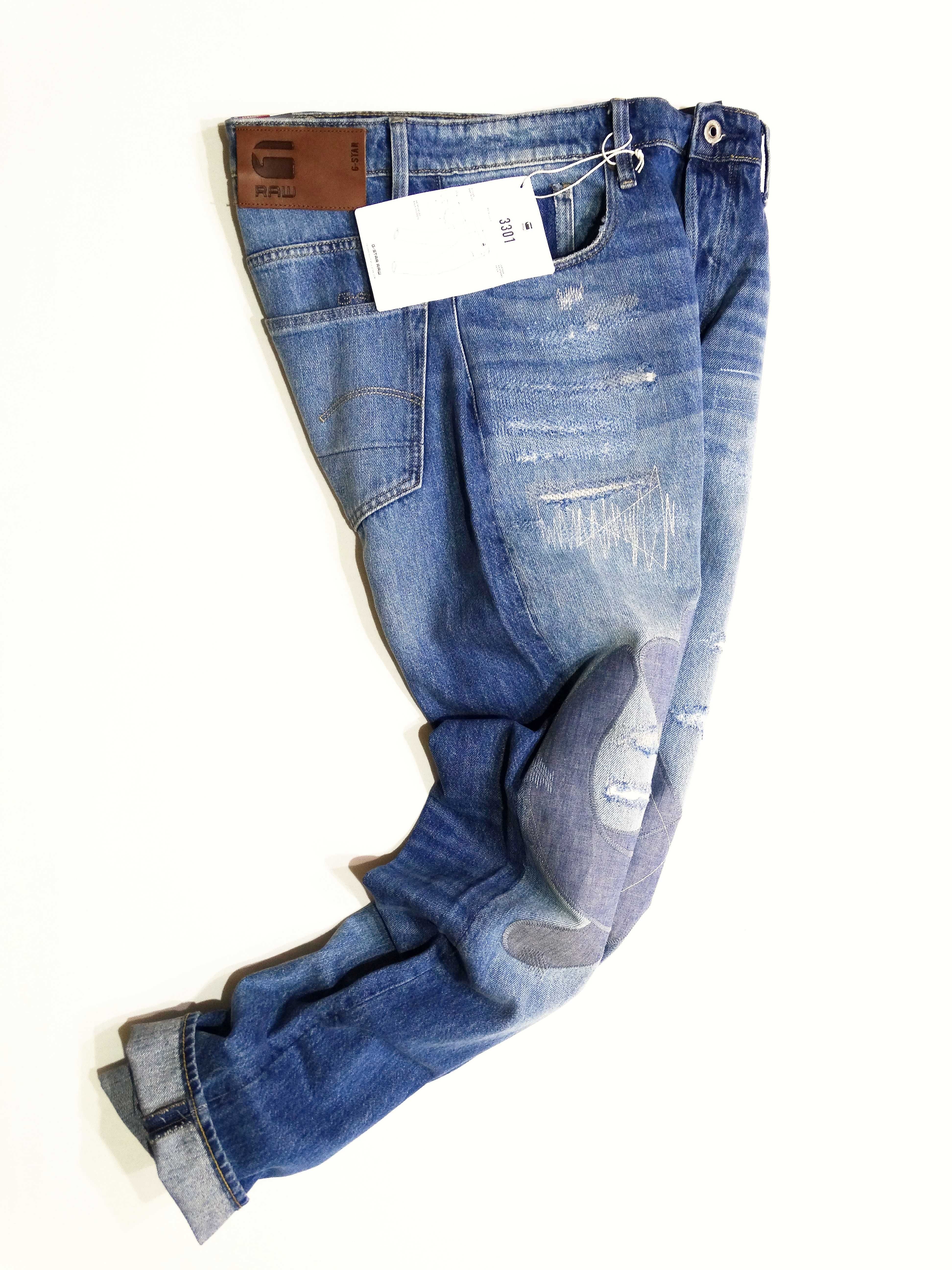 Нови G-star 3301 Straight Tapered TAPE RESTORED Мъжки Дънки W31