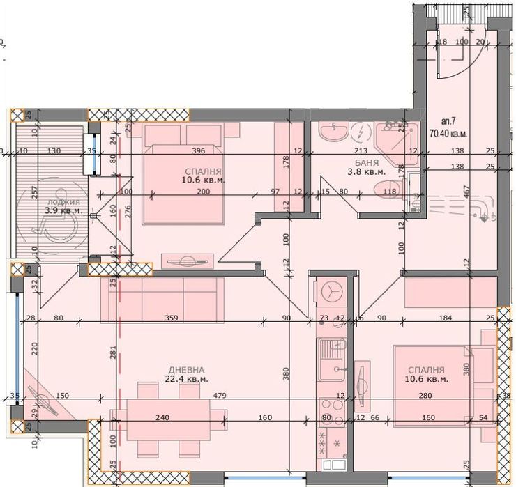 Продава се Тристаен апартамент в Варна, Левски - 70 кв.м за 2065 €/кв.м - Снимка #1