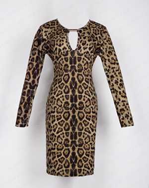 Мини Платье новое, обтягивающее, леопардовое 42-44 размер - 6500 тенге