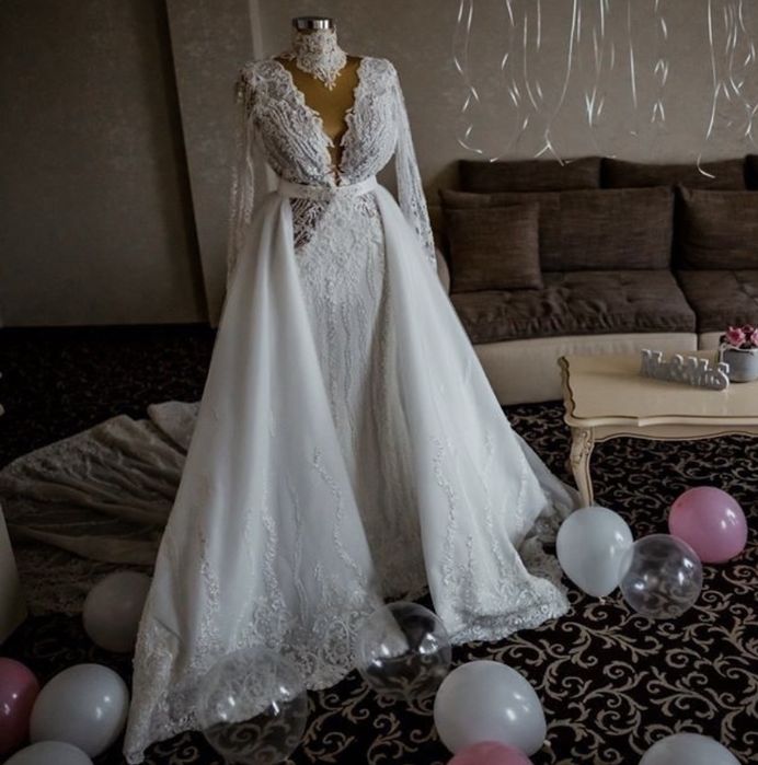 Rochie mireasa creatie Alinka cu trena detasabila