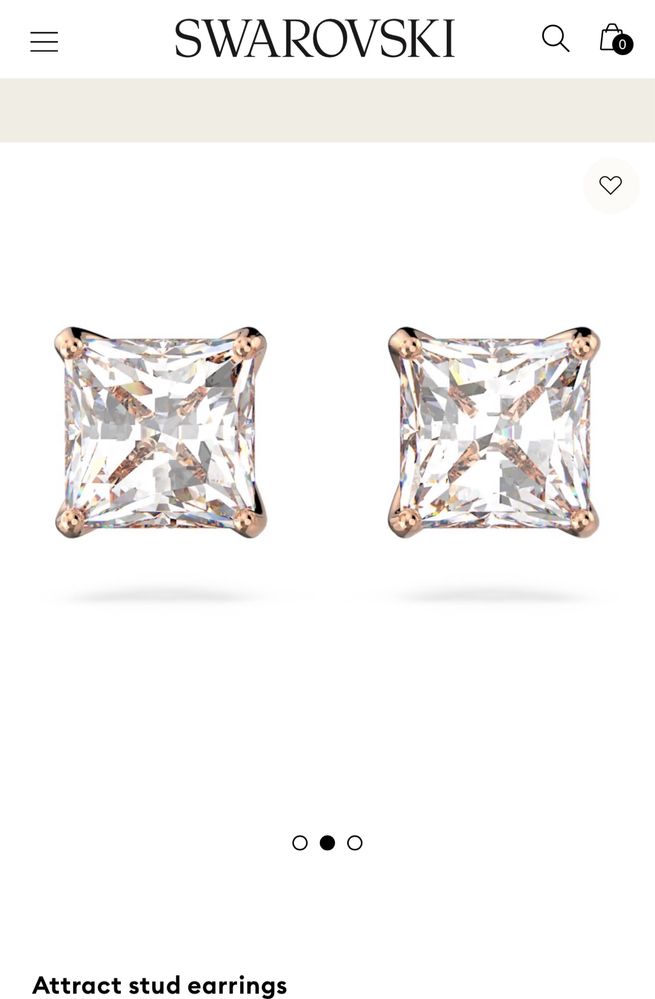 Swarovski Attract Обеци Розово Злато