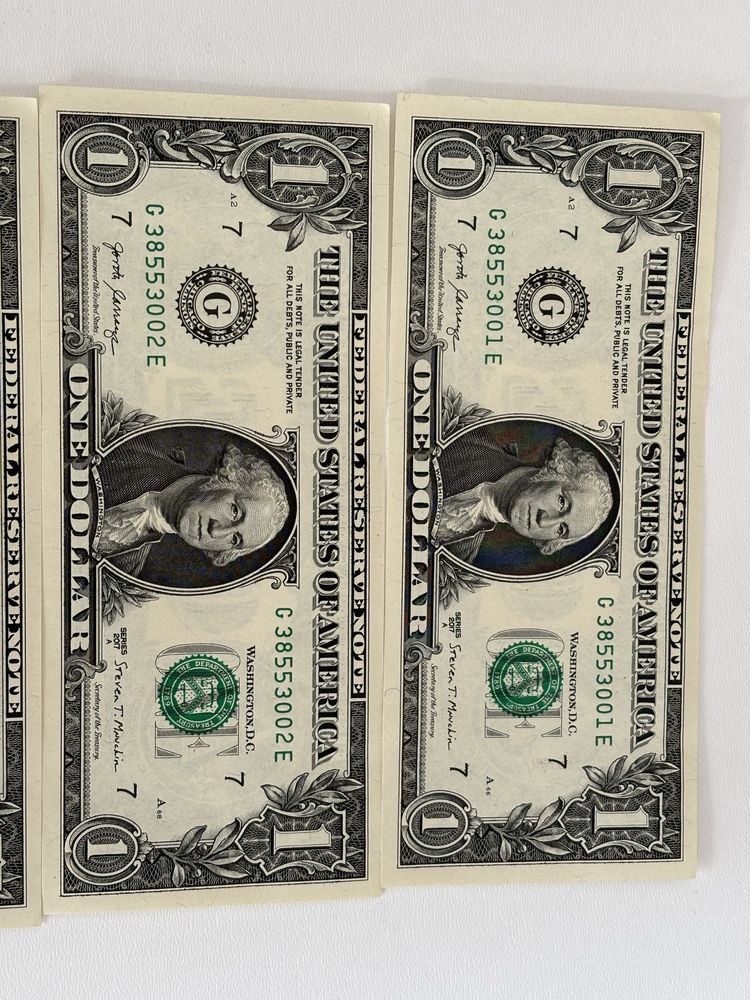 100 Bancnote de colectie de 1 5 si 10 dolari UNC din 2017