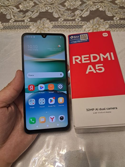 Xiaomi Redmi A5 64GB Black 2025 Karobka Sastayani Yaxshi 120gz Ekran