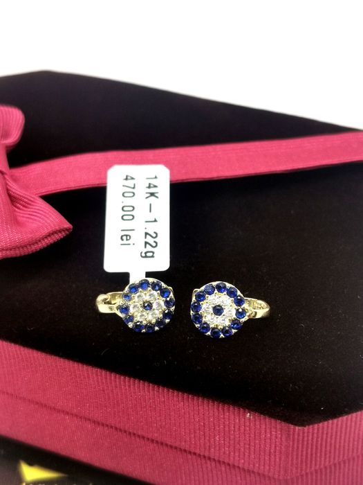 Bijuteria Royal cercei din aur 14k 1.22 gr