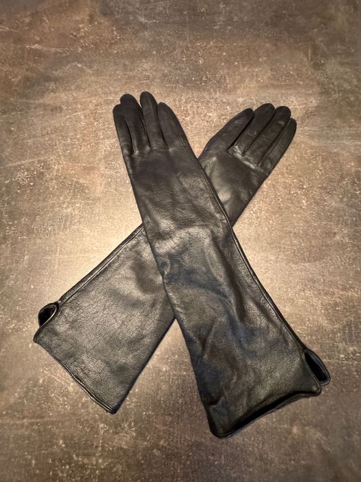 Дълги кожени ръкавици, размер S